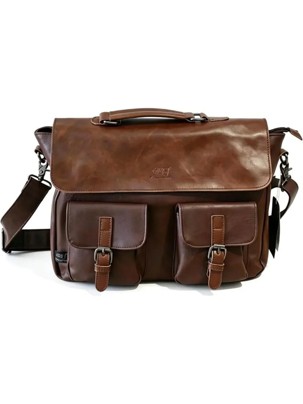 Vintage Leather Messenger Bag for Men, Stylish Laptop Satchel for Work & Travel